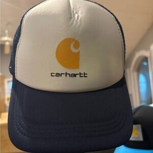 Carhartt style White and Navy Trucker Hat